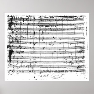 Póster Ms.1548 Ouverture da ópera 'Don Giovanni