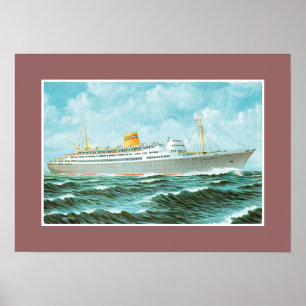 Póster MS Bergensfjord no mar
