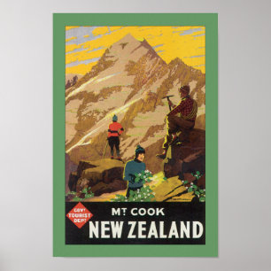 Póster Mt Cook Nova Zelândia (canvas)