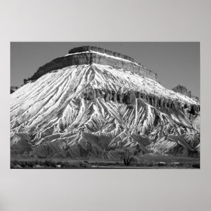 Poster Mt. Garfield no inverno, em preto e branco