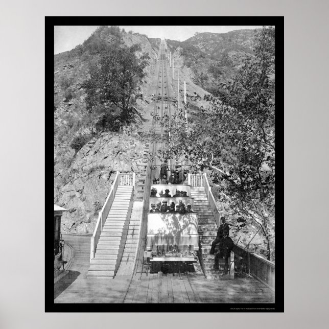 Poster Mt. Lowe Rail Los Angeles 1899 (Frente)