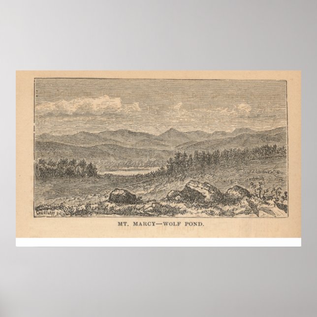 Póster Mt. Marcy - Wolf Pond (Frente)