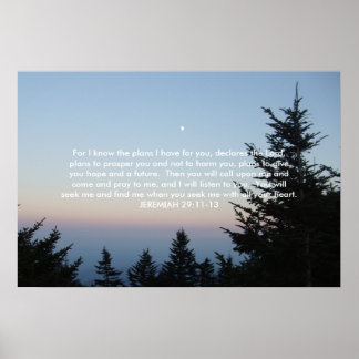 Póster Mt. Mitchell Carolina do Norte - JEREMIAH 29:11-13