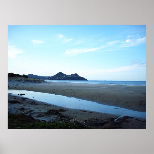 Póster Mt Paku da praia de Pauanui (Frente)