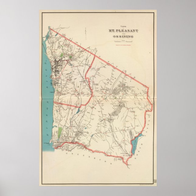 Poster Mt Pleasant, cidades de Ossining (Frente)