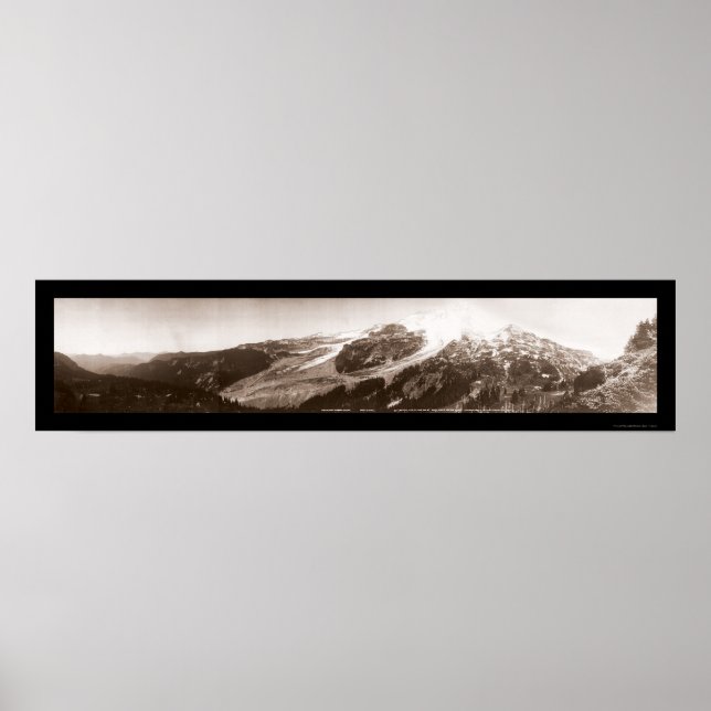 Póster Mt. Rainier WA Foto 1907 (Frente)