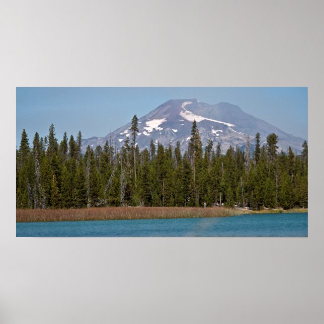 Poster Mt Solteiro de Little Lava Lake, Oregon (Frente)