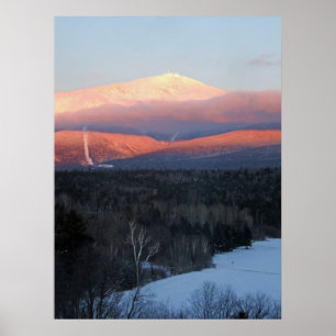 Póster Mt Washington no por do sol
