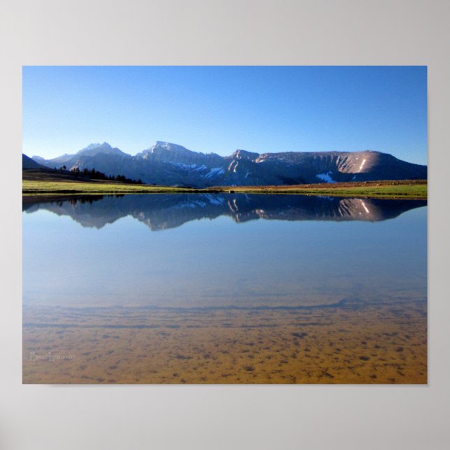 Poster Mt Whitney do Planalto de Bighorn 2- Trilha de Joh (Frente)