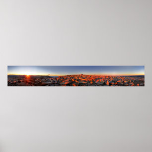 Poster Mt Whitney Sunset Panorama - John Muir Trail