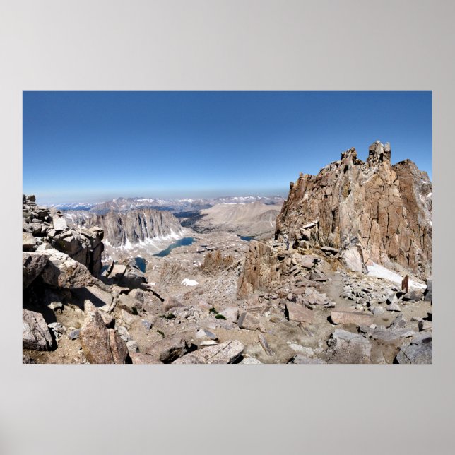 Póster Mt Whitney Trail Crest Panorama - Serra (Frente)