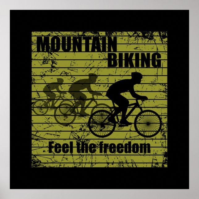 Poster MTB de bicicleta de montanha (Frente)