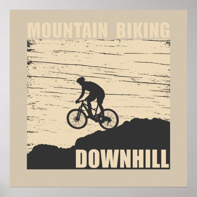 Poster MTB Downhill Bicicleta de Montanha (Frente)