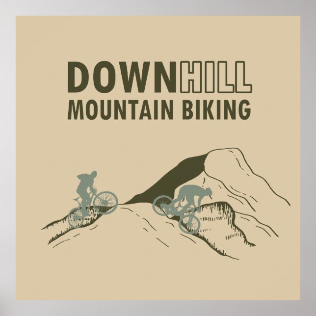 Poster MTB Downhill Bicicleta de Montanha (Frente)