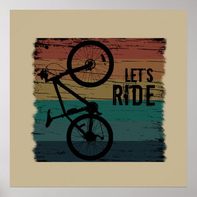 Poster MTB Downhill - Ciclismo de Montanha Vintage (Frente)