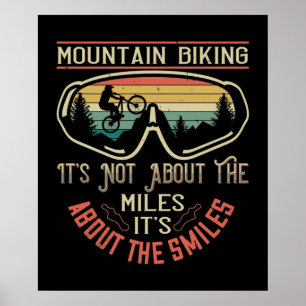 Poster MTB - Não é sobre os quilômetros, mas sorrisos
