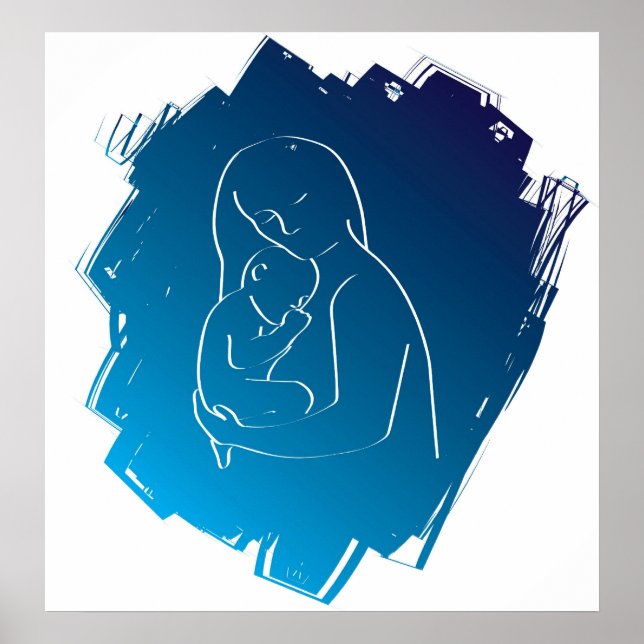 Poster mu e bebê (Frente)