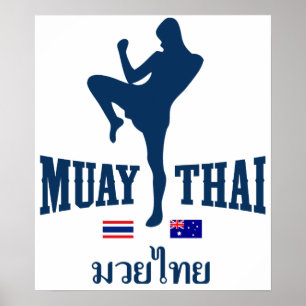 Póster Muay Tailândia tailandesa Austrália