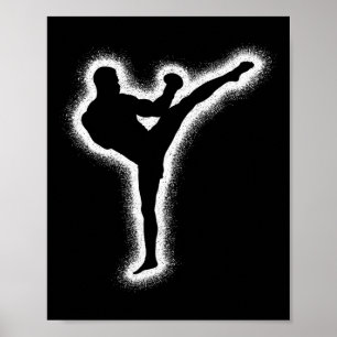 Poster Muay Thai Artes Marciais Kickboxer Crianças Menino