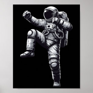 Poster Muay Thai Astronaut Kickboxing