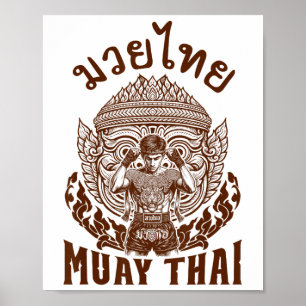Poster Muay Thai Boxer Boxer Lover Thai Boxing Tailândia