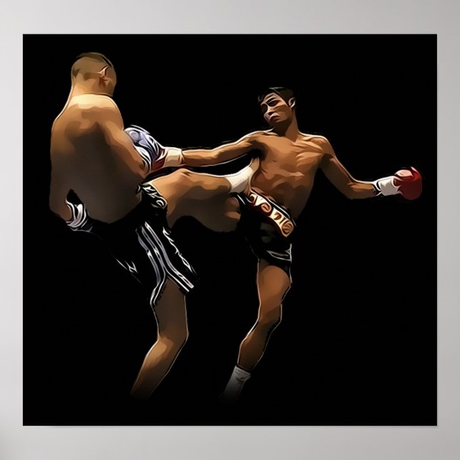 Póster Muay Thai Boxing Action (Frente)