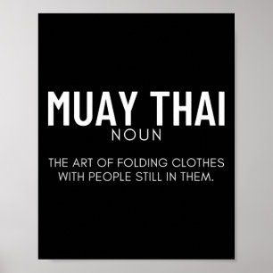 Poster Muay Thai Definition Engraçado Muay Tailandês