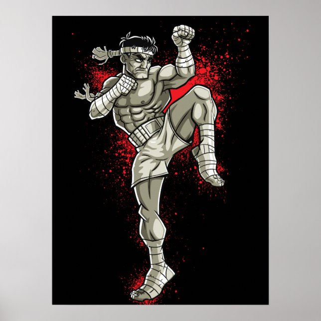 Poster Muay Thai Marshal Arts Fighter (Frente)
