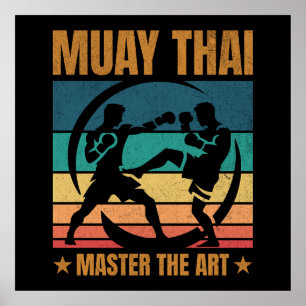 Poster Muay Thai Master O Arte Boxer Praticante