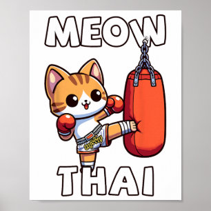 Poster Muay Thai Meow Tailandês