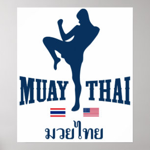 Poster Muay Thai Tailândia EUA