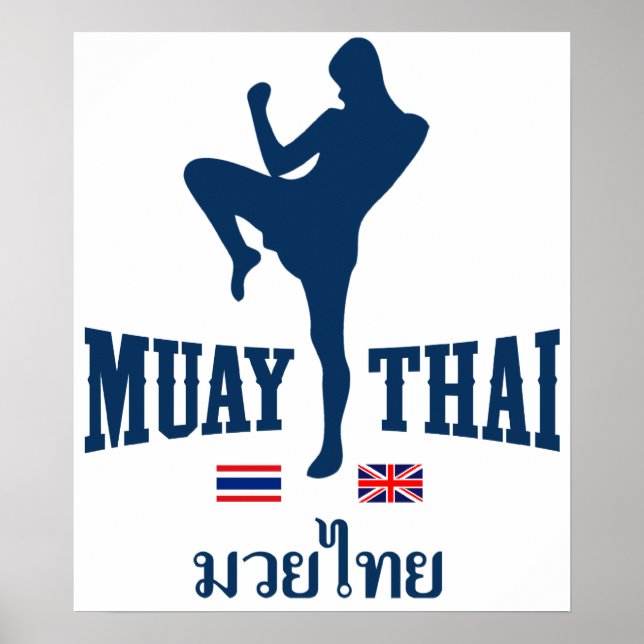 Póster Muay Thai Tailândia Reino Unido (Frente)
