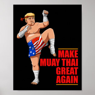 Poster Muay Thai Trump - Faça o Muay Thai Grande Novament