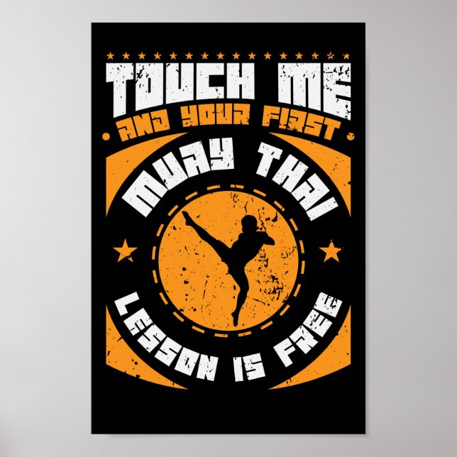Poster Muay Thai "Vertal mich anzufassen" (Frente)