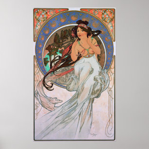 Poster Mucha - A Música das Artes
