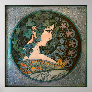 Poster Mucha - Art Nouveau Ivy