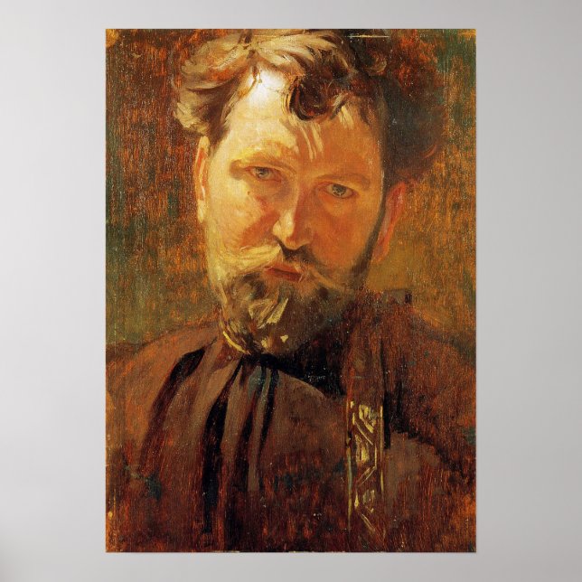 Poster Mucha - autorretrato (Frente)