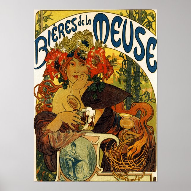 Poster Mucha - Bieres De La Muse (Frente)