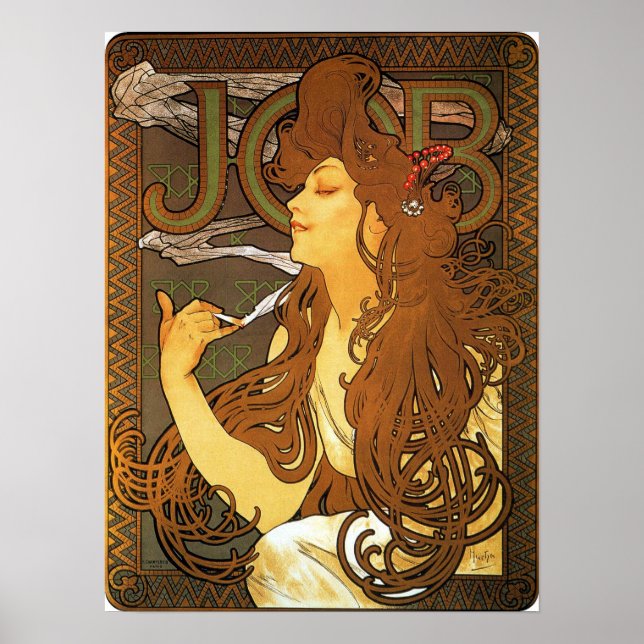 Poster Mucha - Cigarros (Frente)