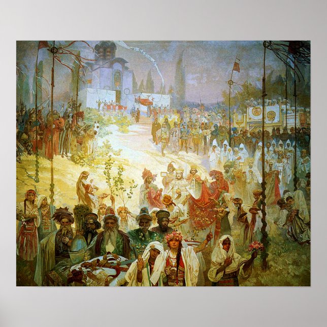 Poster Mucha - Coroação de Dusan (Frente)