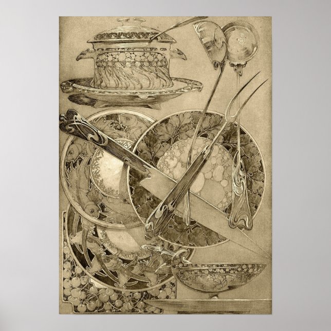 Poster Mucha - De Documentos Decorativos 1901 (Frente)