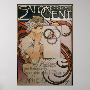 Poster Mucha - Exposição Salon Des 1897
