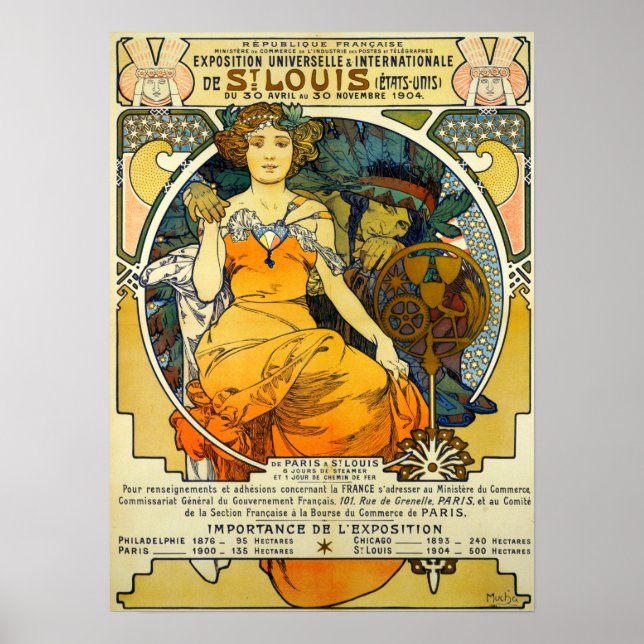 Poster Mucha - Exposição Universal e Internacional de… (Frente)