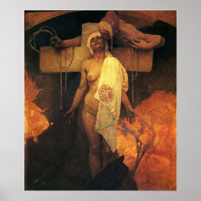 Poster Mucha - França Abraça a Boêmia 1918 (Frente)