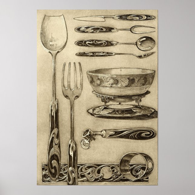 Poster Mucha - From Documents Decoratifs 1901 (Frente)