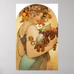 Poster Mucha - Fruta