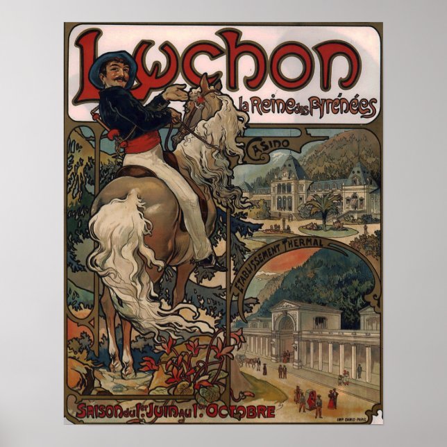 Poster Mucha - Luchon 1895 (Frente)