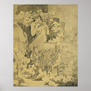 Poster Mucha - Mai Cocorico