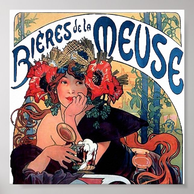 Póster Mucha-Meuse-1890 (Frente)