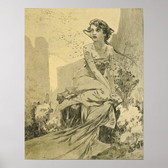 Poster Mucha - Octobre Cocorico (Frente)